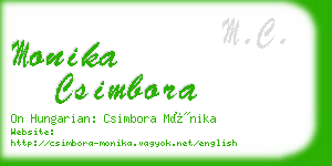 monika csimbora business card